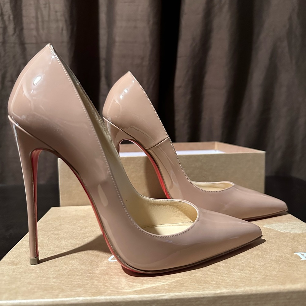 Christian Louboutin So Kate Toe Pump 120mm Nude, Size 6.5